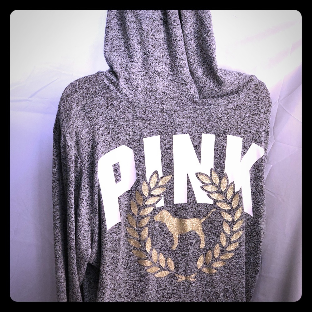 VS pink zip up hoodie